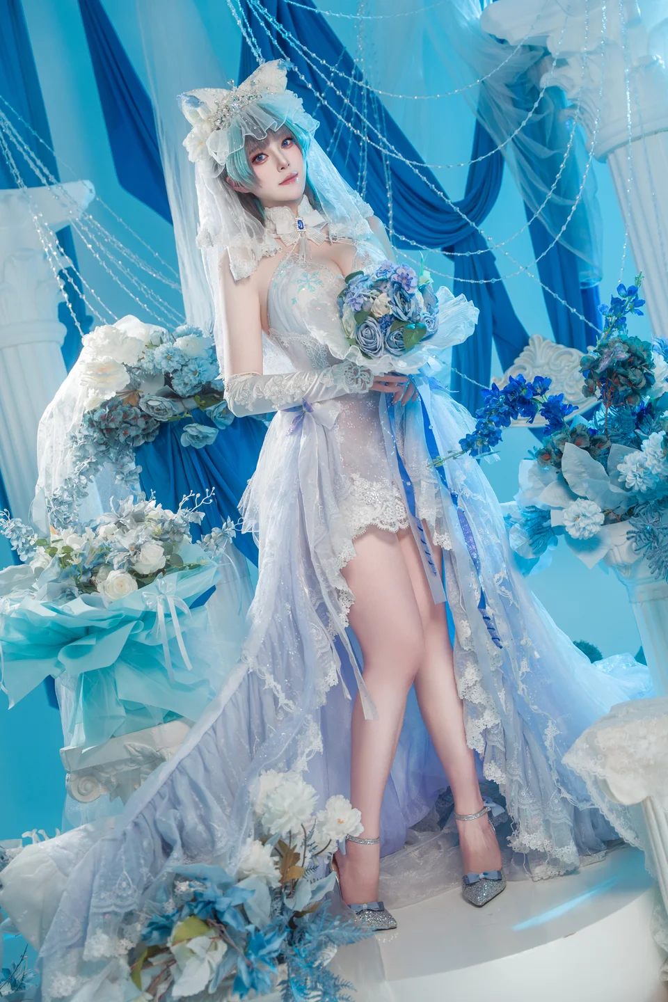 Natsuko_夏夏子_No_091_碧蓝航线·柴郡婚纱_70P_625MB